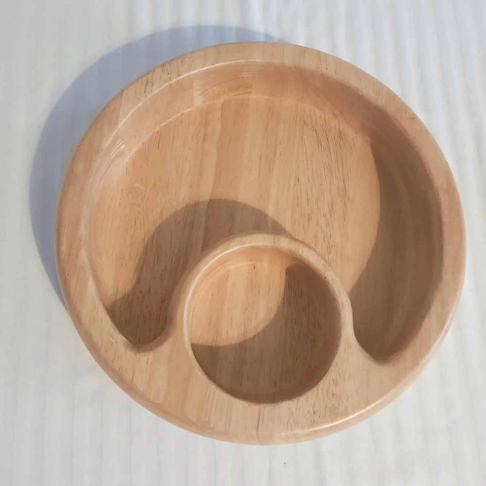 Wooden Chip and Dip Bowl